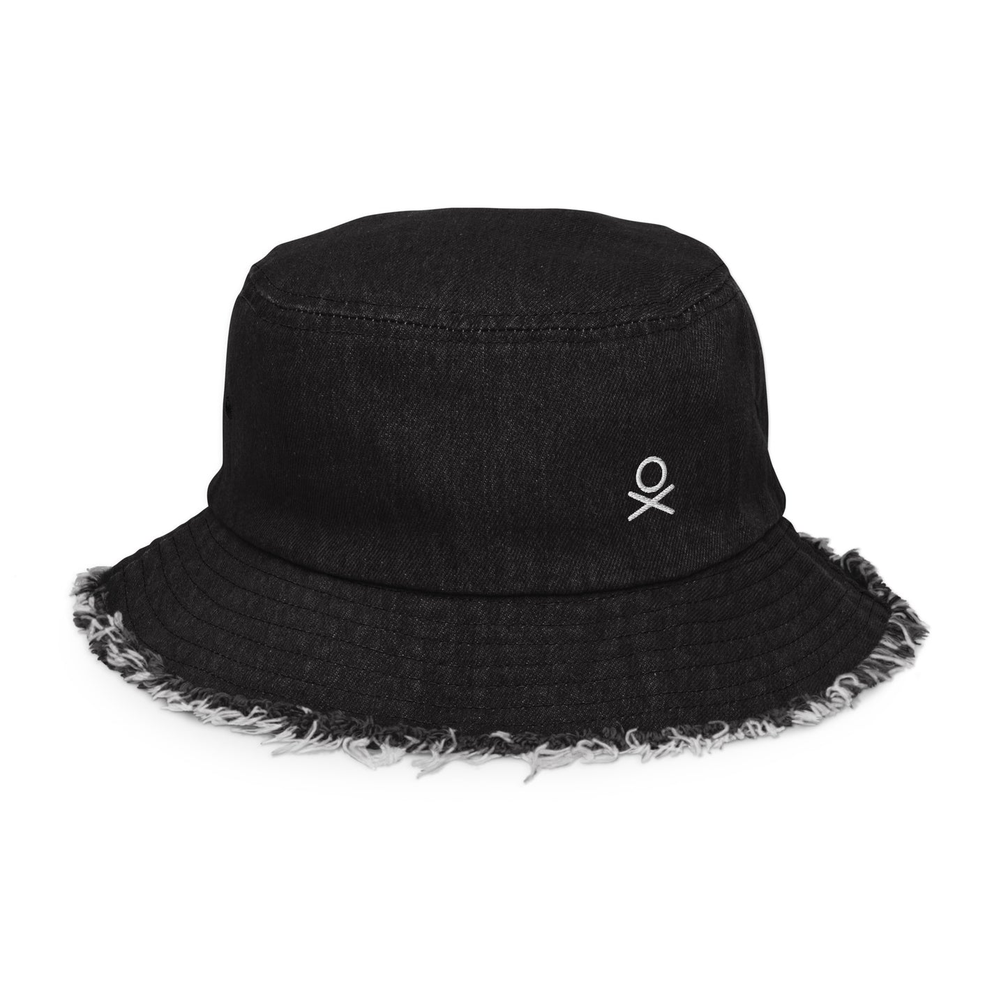 OX | WHT - Distressed denim bucket hat | 4 Colors Available