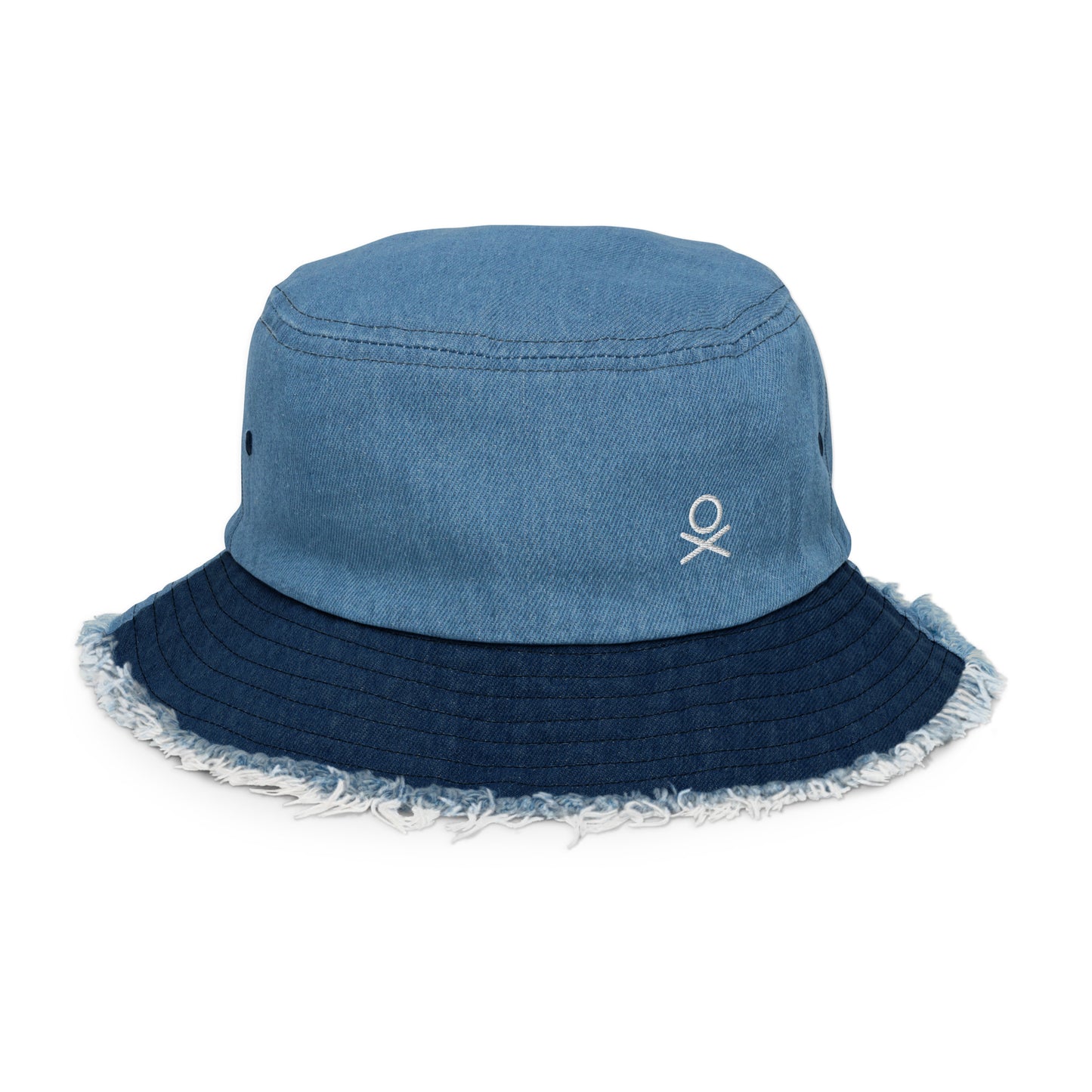 OX | WHT - Distressed denim bucket hat | 4 Colors Available