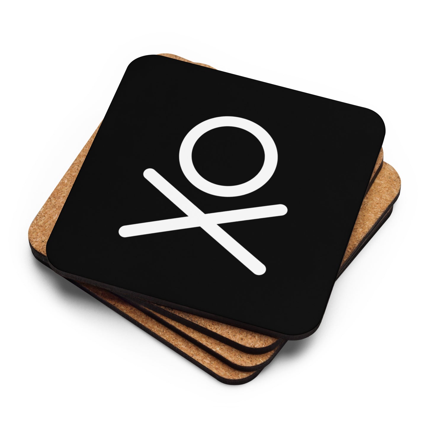 OX | BLK - Cork-back coaster