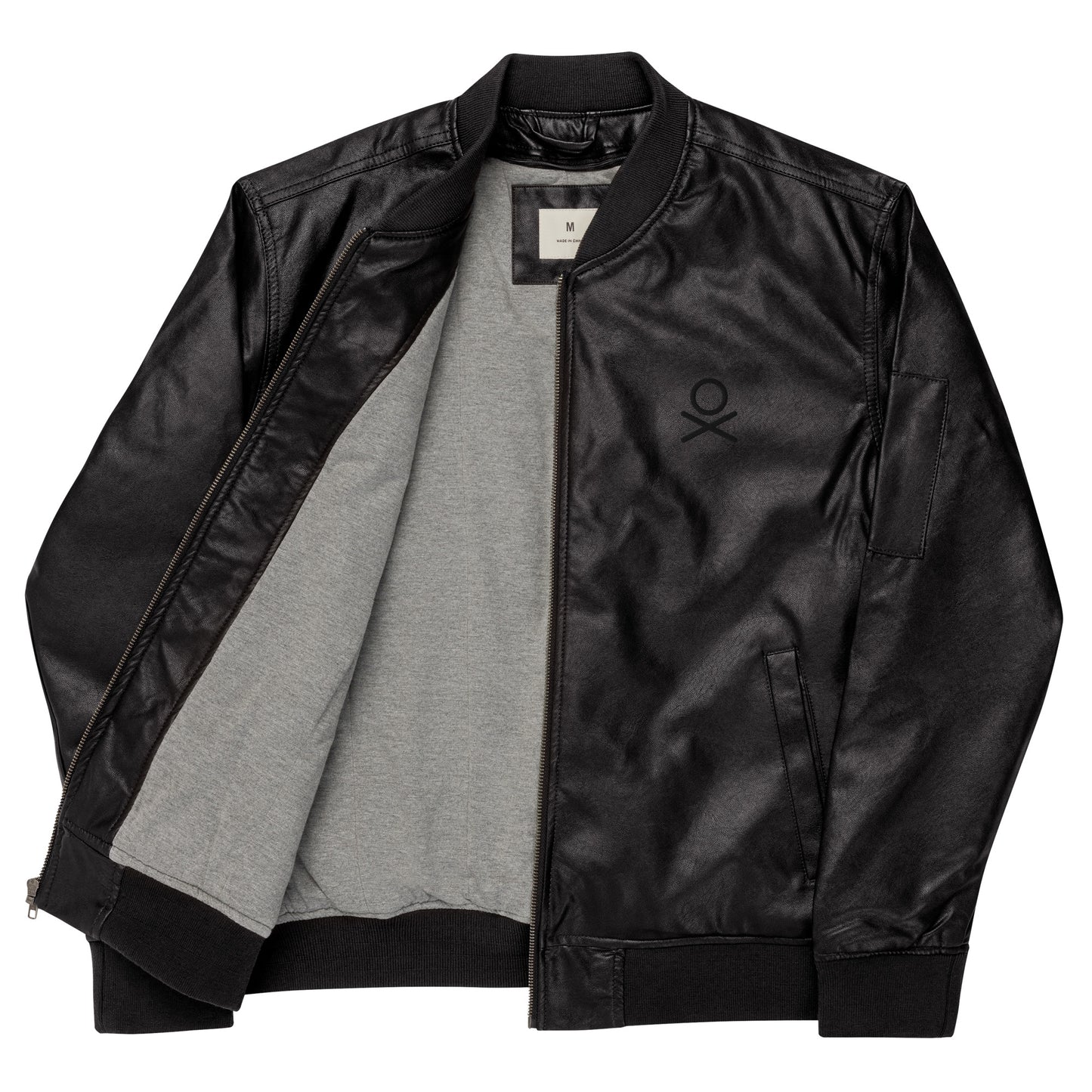 OX | BLK - Captain's Leather Bomber Jacket