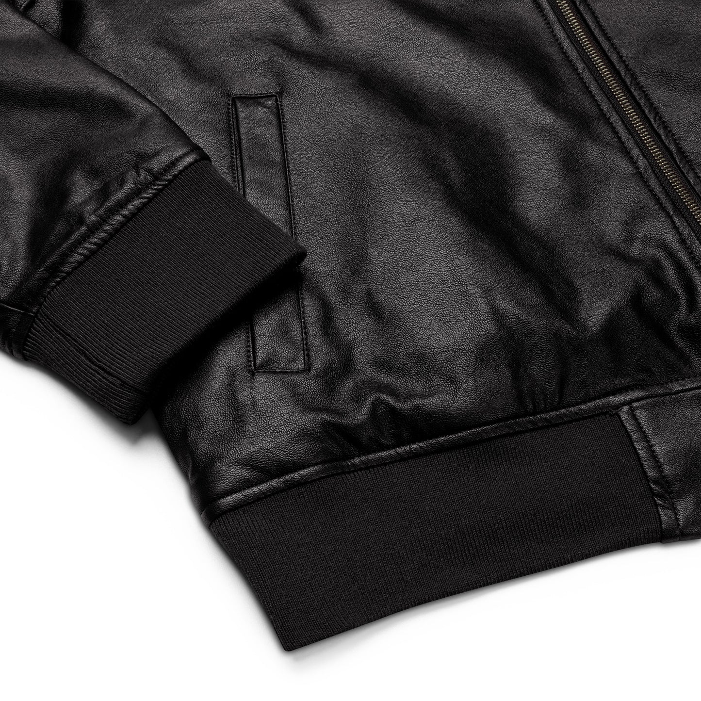 OX | BLK - Captain's Leather Bomber Jacket