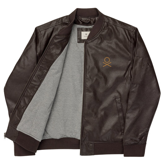 OX | OLD GLD - Captain's Leather Bomber Jacket | 2 Colors Available