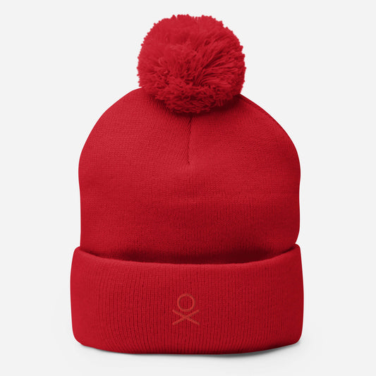 PIRXTES Brand - RED - Pom-Pom Beanie