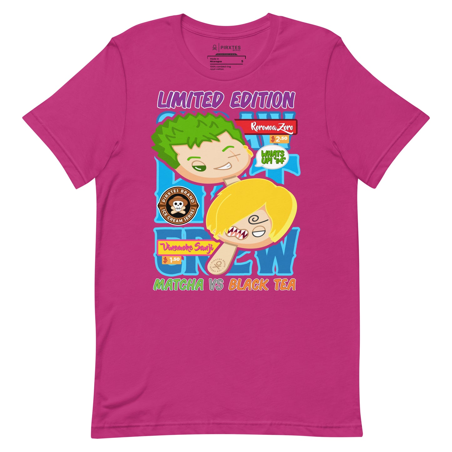 What up! #4 - Zoro vs Sanji - OP - Ice Cream Series - Unisex t-shirt